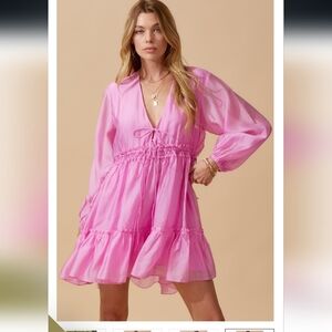 Day+moon Long Sleeve Flowee dress